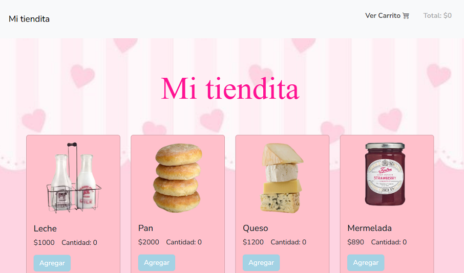 APP web de carrito de compras dinámico.
